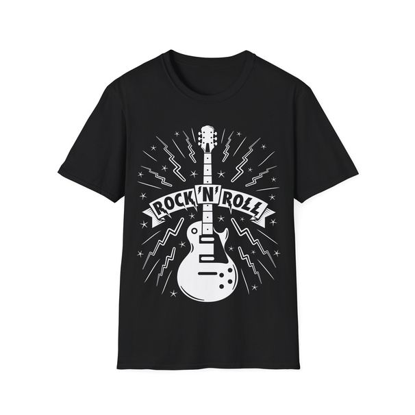 Rock'N'Roll T-Shirt Mens Womens Tees Top, Music Shirt, Guitar Shirt, Rock Music, Guitarist T-Shirt Mens Womens Tees Top_viptrois.com