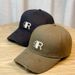 Baseball women in spring autumn, Korean version with hard top letter R, broken edge duckbill cap, simple and versatile,_viptrois.com