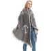 Unisex Hoop yarn thickened grey anchor diagonal scarf for women's shawl_viptrois.com