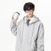 Men's Hooded Zip-Up Sweatshirt - Retro Style Pullover With Jacquard Design, Loose Fit Casual Long Sleeve Outerwear_viptrois.com