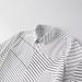 Men's Slim-Fit Short-Sleeve Shirt – Textured Stripe Print, 100% Premium Cotton (Casual & Smart-Casual Versatility)_viptrois.com
