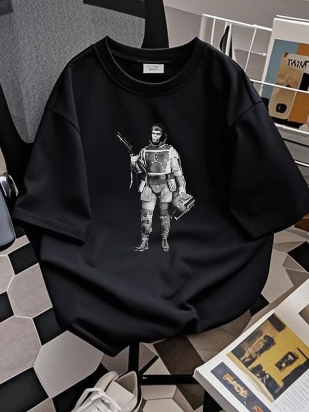 BOBA APE FETT Shirt - MASH UP Planet Mando Apes This Is The Way Comfortable Top For Everyday Wear Soft Breathable Graphic Designer Clothes Stylish_viptrois.com