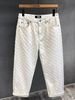 European And American Foreign Trade Pants, High Street Instagram Trendy Brand Jacquard Full-print Design Jeans, Men's Loose Wide-leg Pants, Trendy_viptrois.com