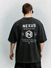 Men's Clothing Heavy Washed Cotton Short Sleeved T Shirt Casual Trend Unisex Summer Ins Black Round Neck Top Trendy Versatile Half Sleeve_viptrois.com
