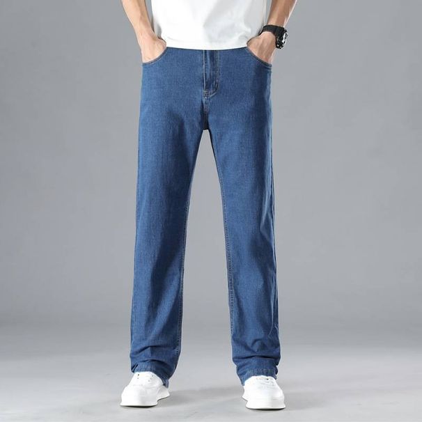 Men's Clothing Plus Size Spring And Summer Thin Extra Large Men's Jeans Fat Loose Straight Plus Size Fat Guy_viptrois.com