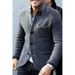 Men's Slim-Fit Knit Cardigan – Stylish Stand Collar Pullover With Pockets (S-3XL, Charcoal/Black/Navy/Khaki)_viptrois.com