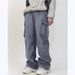 Men's Clothing New Three Dimensional Pocket Overalls Trendy Functional Lace Up Loose Casual Pants For Men Loose Hot Selling_viptrois.com