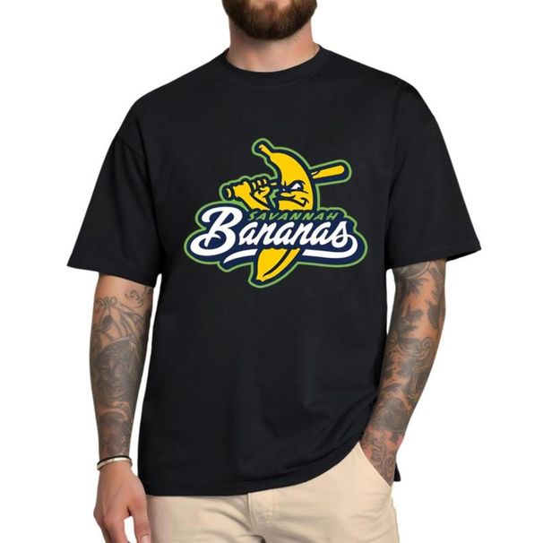 Camiseta Fan Béisbol Savannah Banana Con Diseño Icónico Del Logo De Banana_viptrois.com