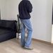 JBY American Retro Light Blue Washed Distressed Vintage517 Style Flared Cleanfit Jeans For Men_viptrois.com