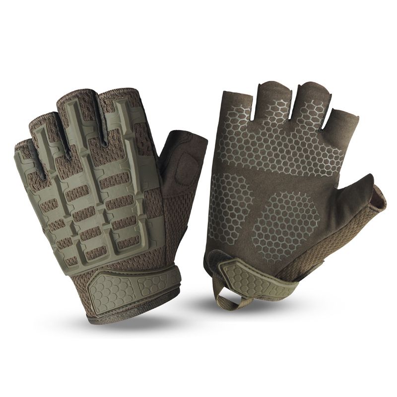 Tactical gloves Half-finger riding gloves Mountaineering protective motorcycle sports gloves for men outdoor off-road fingertip tactical gloves_viptrois.com