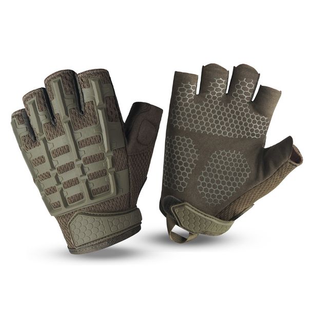 Tactical gloves Half-finger riding gloves Mountaineering protective motorcycle sports gloves for men outdoor off-road fingertip tactical gloves_viptrois.com