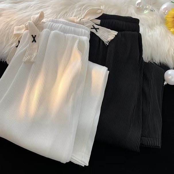 Men's Clothing Summer Drape Ice Silk Pants Men's Ns High Street Sports Pants Loose Straight Versatile Wide Leg Casual Pants Trendy Men_viptrois.com