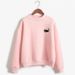 2024 Round Neck Cat Chest Print Hoodless Pullover Sweatshirt Casual Loose New Hot-Selling Top_viptrois.com