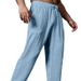 Men's Breathable Linen Cotton Pants - Relaxed Fit With Drawstring Waist Straight Leg (White/Black/Dark Khaki/Light Blue/Navy/Olive) - Sizes S-5xl_viptrois.com