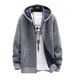 Pure 2025 Autumn Winter New Thickened Fleece Plus Size Foreign Trade Sweater Hooded Cardigan Men's Zipper Knitted Jacket_viptrois.com