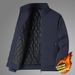 Pure Autumn Winter New Men's For Middle-aged, Plus Size, Loose Fit, Padded, Thickened, Warm, Stand Collar, Fashionable Casual_viptrois.com