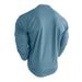 Men’s Layered V-Neck Long Sleeve Tee – Double-Layer Contrast Stitch Thermal Shirt (Grey/Black/Burgundy/Army Green/Blue, S-XXXL)_viptrois.com