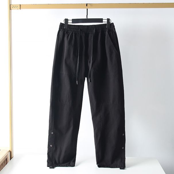 Loom Heavyweight! European And American Style 2024 Men's Spring Washed Twill Loose Wide-Leg Cargo Casual Pants_viptrois.com