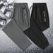 Men's Clothing Ice Silk Trousers Men's Large Size Straight Leg Cuffs Casual Summer Thin Nylon Trousers_viptrois.com