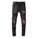 Men's Clothing High Street Ripped Men's Slim Fit Light Blue Handsome Skinny Pants 8806_viptrois.com