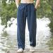 Men's Clothing Pants Retro Chinese Style Men's Summer Loose Thin Straight Trousers Men's Cotton Linen Casual Pants Trendy_viptrois.com