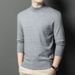 Pure Cross-Border Winter New Style Fine Wool Half Turtleneck Warm Knitted Young And Middle-Aged Casual Solid Color_viptrois.com