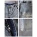 Washed Light Colored Denim Shorts Men's Summer Thin Korean Style Trendy Slim Fit Versatile Five Point Shorts_viptrois.com