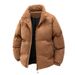 Stand-up Collar Padded Jacket For Men And Women, Loose And Thickened Padded Jacket, Suede Padded Jacket For Men_viptrois.com