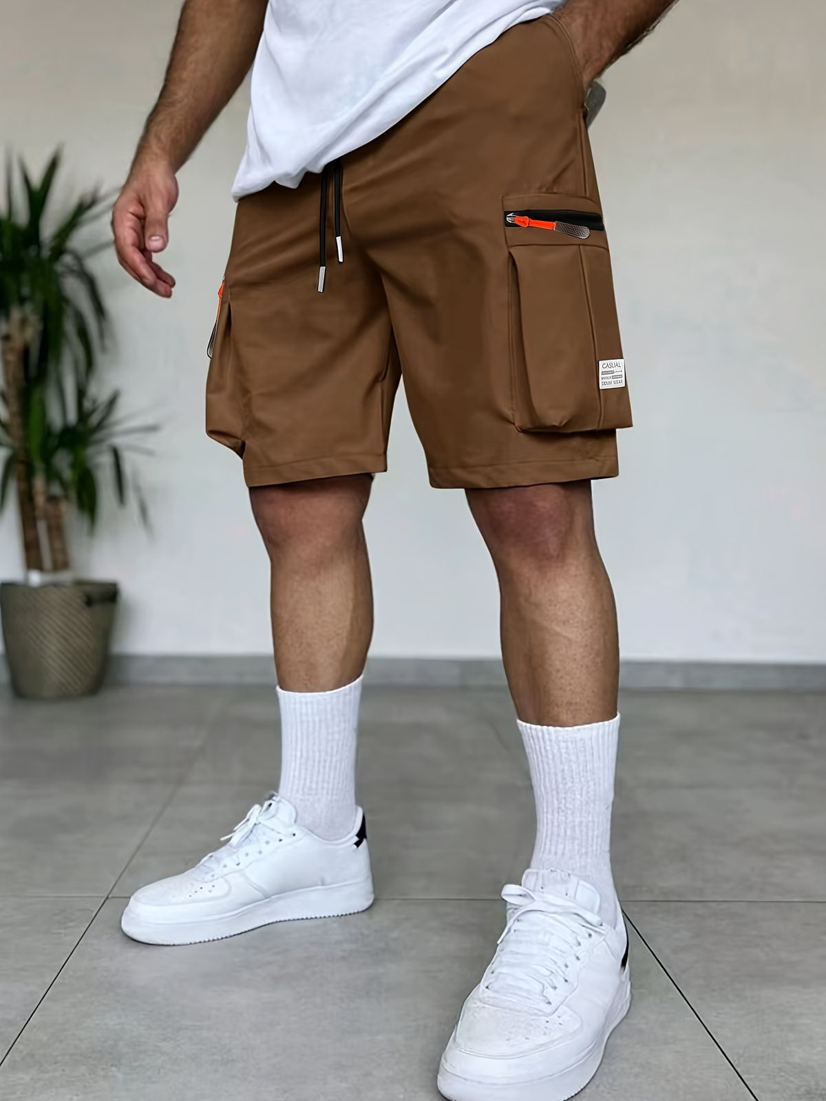 Men's Clothing Summer Men's Cargo Shorts Loose Fit Casual Quick Drying 5 Point Straight Leg Sports For Formal & Casual_viptrois.com
