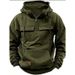 Men's Fall/Winter Hoodie In Solid Color-Youth-Friendly, Versatile, Retro-Style Workwear_viptrois.com