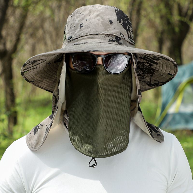 Women's Detachable Top Sun Hat - Breathable & UPF 50+ Camo Bucket Hat For Hiking & Travel_viptrois.com