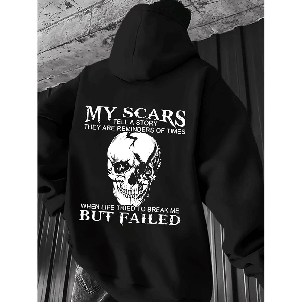 Men's Streetwear Dark Style Hooded Sweatshirt Oversized Pullover Hoodie Casual Hip Hop Fashion_viptrois.com
