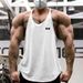 Summer Sports Fitness Vest Men's Loose Sweat-absorbing Breathable Fitness Suit Basketball Training Shows Muscle Thin Shoulder Straps_viptrois.com