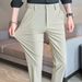 Men's Casual Dress Pants Summer Ice Silk High Elasticity plus Size Long Pants Cool Comfortable_viptrois.com