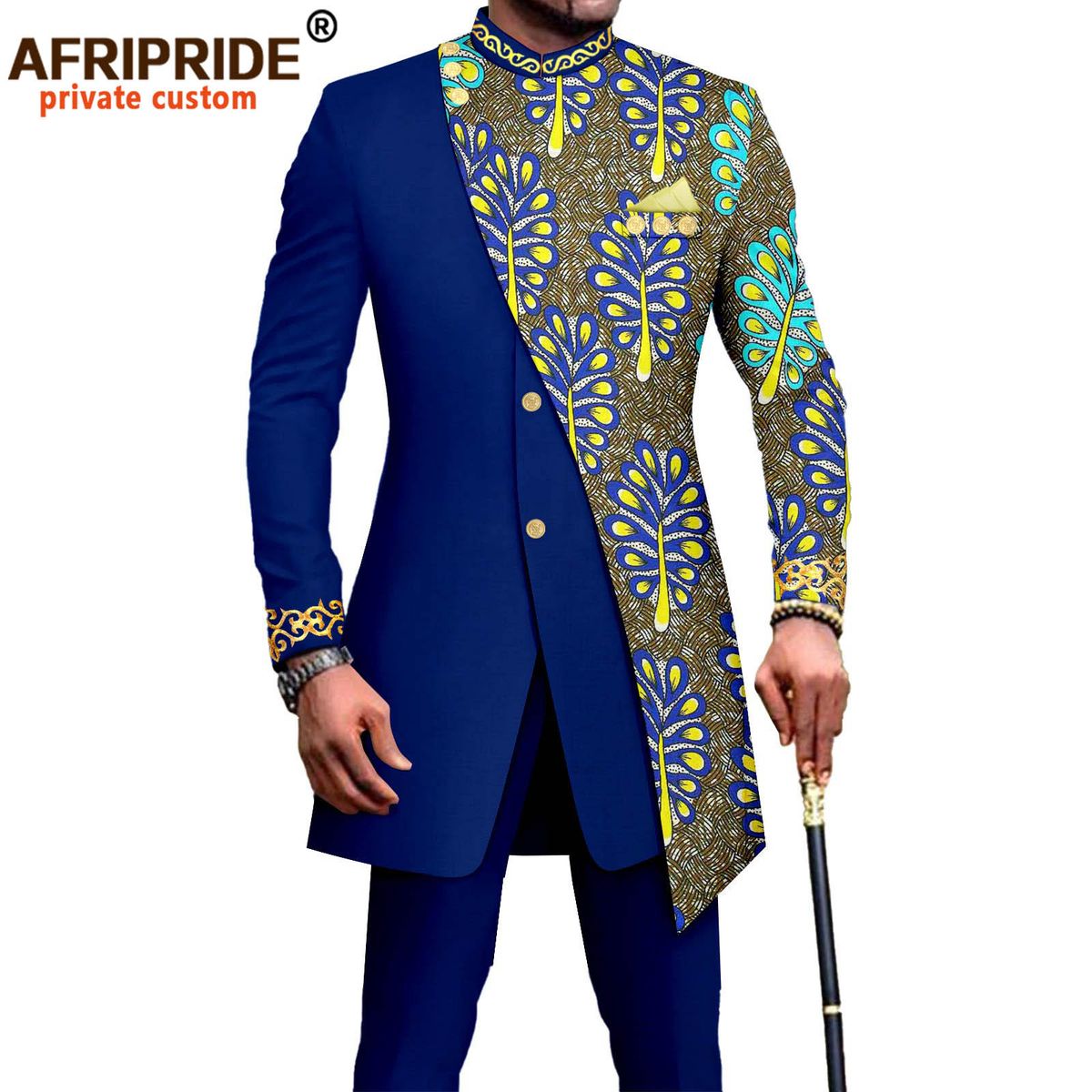 Men's clothing African men slim two piece set_viptrois.com