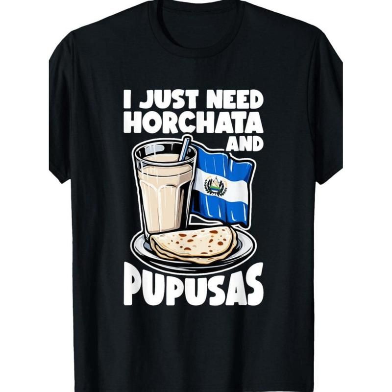 Diseño Camiseta Inspirado En Horchata Pupusas De El Salvador_viptrois.com