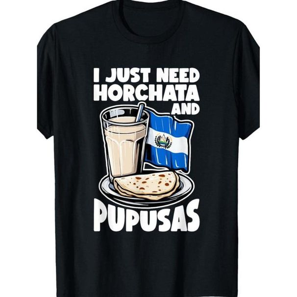 Diseño Camiseta Inspirado En Horchata Pupusas De El Salvador_viptrois.com