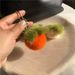 Bag Charms Mini Ins Real Rex Rabbit Hair Mini Persimmon Car Keychain Pendant Cute Plush Ball Ball Bag Hanging Decoration_viptrois.com