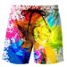 Men's Color Sports 3D Printing Sweat-Absorbent Shorts_viptrois.com
