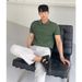 Men's Clothing Business Mature Style Men's Polo Short Sleeved Summer New Lapel Button Slim Knit Sweater_viptrois.com