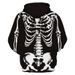 Loom Loom 2022 European And American Cross-Border New Skull 3D Diital Print Loose Pullover Hoodie Sweatshirt Men's_viptrois.com