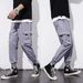 Men's Clothing Casual Black Overalls For Men Slim Fit Casual Sports Pants Nine Points Harem Pants For Men Summer_viptrois.com