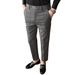 Men's Slim Fit Striped Suit Pants Korean Style Casual Dress Long Trousers Autumn Winter Trendy Straight Leg_viptrois.com