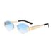 Frameless Retro Trimmed Metal Sunglasses Sunglasses Sun Protection Anti Ultraviolet Visor Spot_viptrois.com