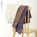 Textured Jacquard V-Neck Sweatshirt With Horn Buttons - Unisex Split-Hem Athletic Top (Beige/Light Brown/Purple/Black)_viptrois.com