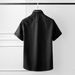Men's Short Sleeve Machine Embroidered Rose Bud Shirt High Density Cotton Chinese Style Casual Menswear White Black Summer Wear_viptrois.com
