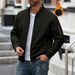 Men's Waffle Knit Zip-up Fleece Jacket With Stand Collar & Pockets – Winter Warm Thickened Pullover For Casual & Outdoor_viptrois.com