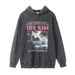Washed Printed Shark Men's Streetwear American Style Side Pocket Hoodie Vintage_viptrois.com