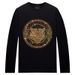 Men's Clothing Long Sleeved T Shirt Hot Diamond Tiger Head Heavy Round Neck Spring And Autumn Bottoming Shirt_viptrois.com