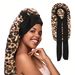 Men's Headwrap Multicolor Leopard Print Wide Striped Sleeping Cap Wide Brim High Elastic Beauty Salon Hair Care Cap Elastic Bun Indian Cap_viptrois.com